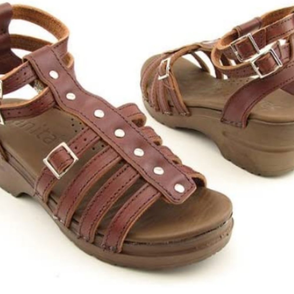 Sanita Aurora Leather Gladiator Sandal